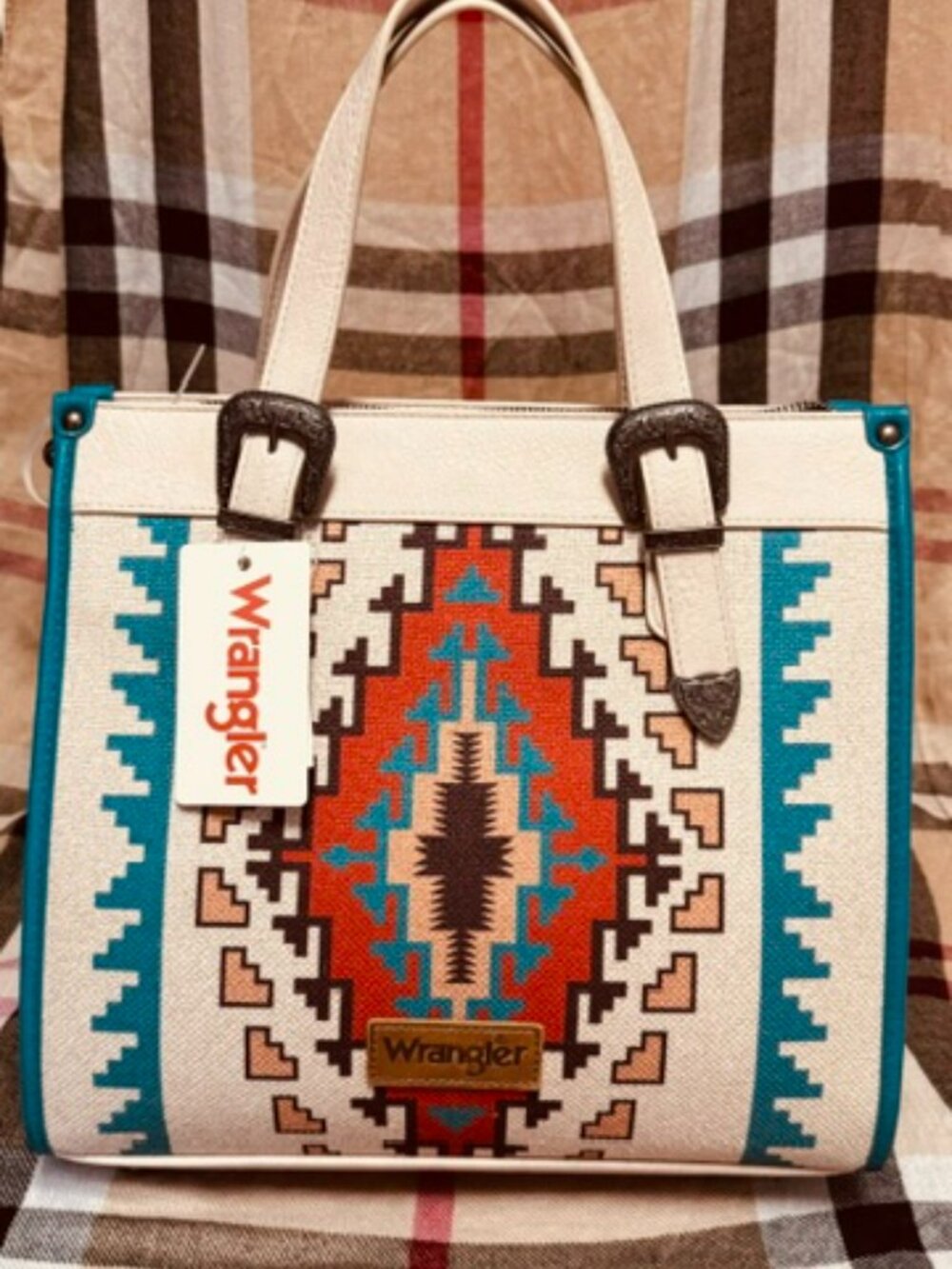 NWT Wrangler Aztec Geometric Rodeo Tote